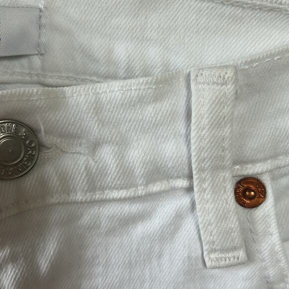 Re/Done 70s High Waisted Crop Boot Jeans White Size 29 Gently Used Quiet Luxury - Picture 7 of 9